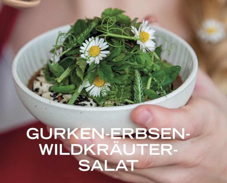 Gurken-Erbsen-Wildkräuter-Salat